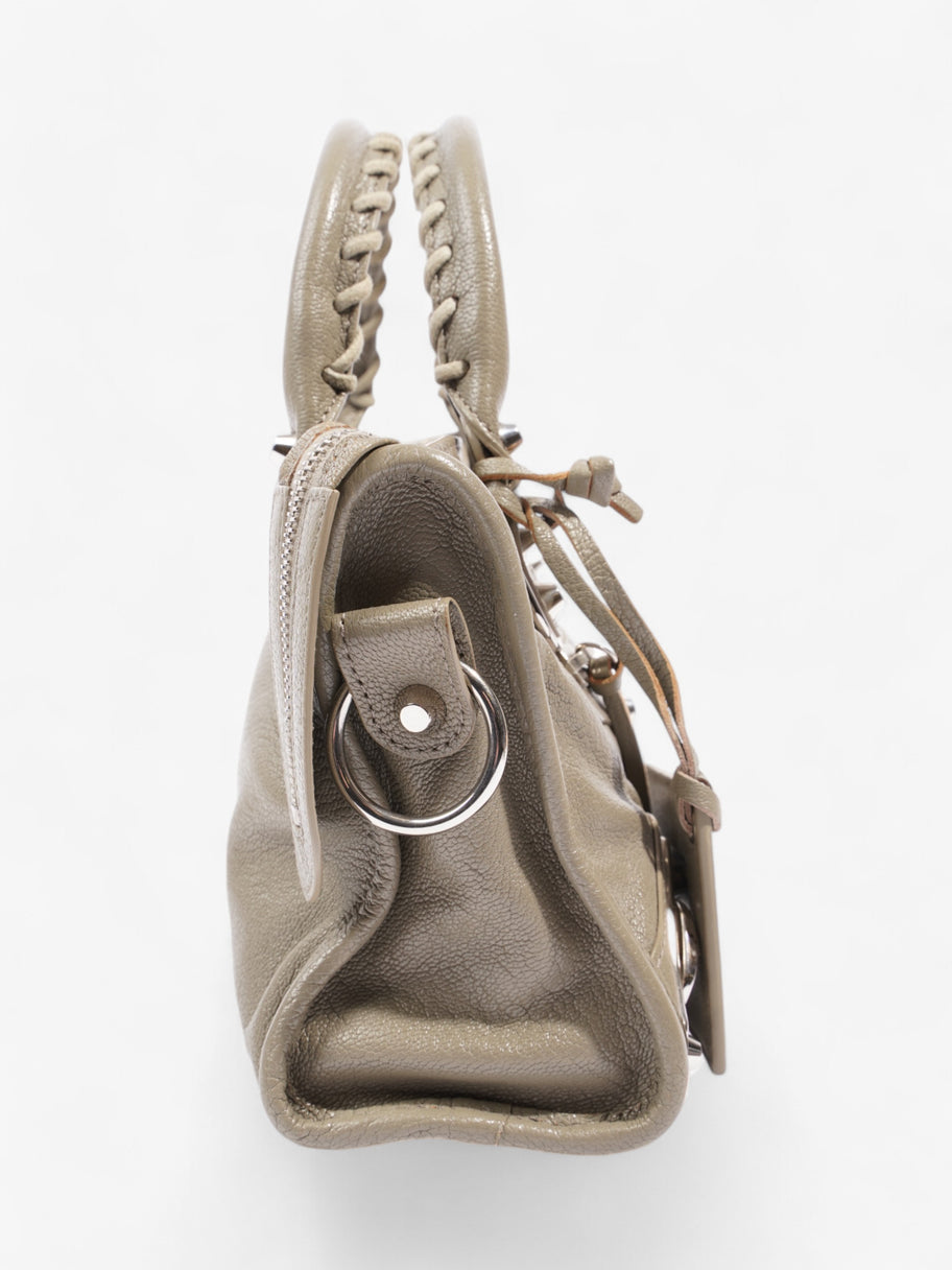 Balenciaga Le City Taupe Grey Lambskin Leather Mini Image 5