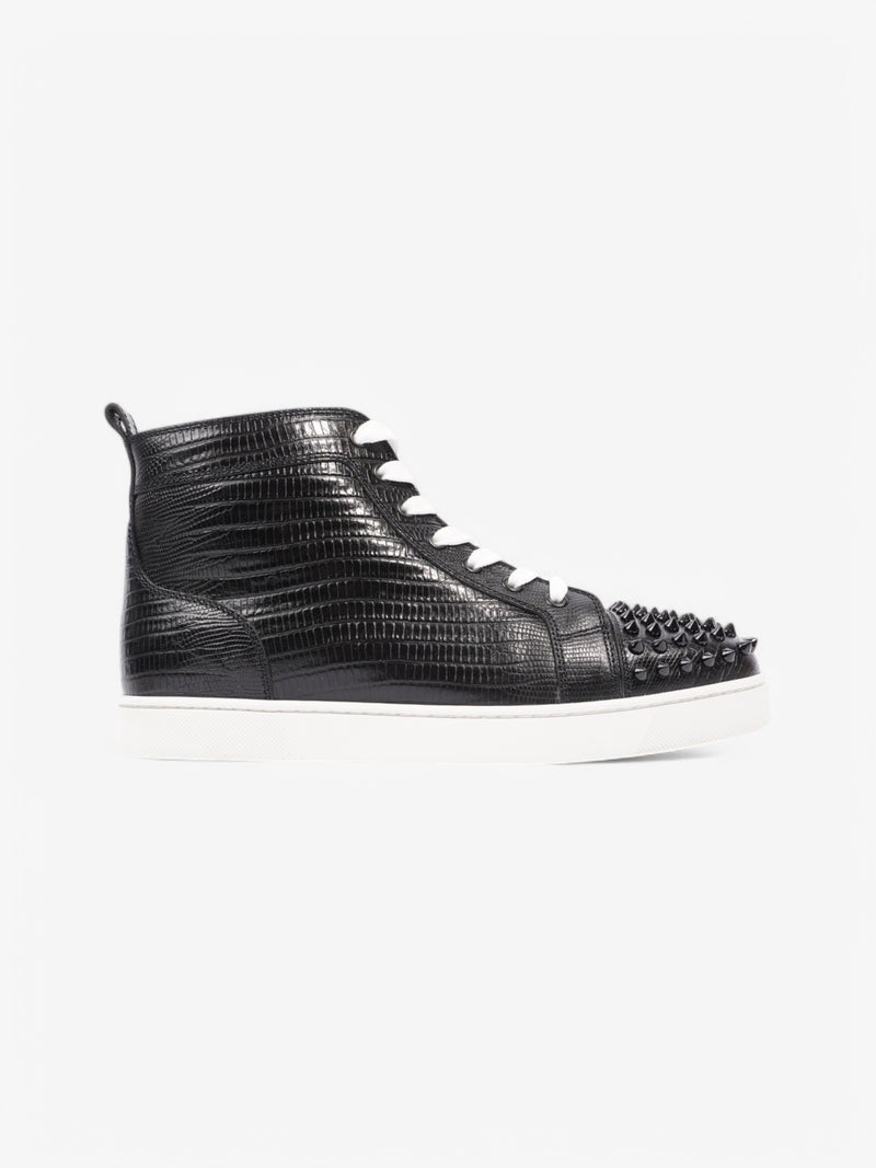  Christian Louboutin Lou Spikes High-tops Black Leather EU 40 UK 7
