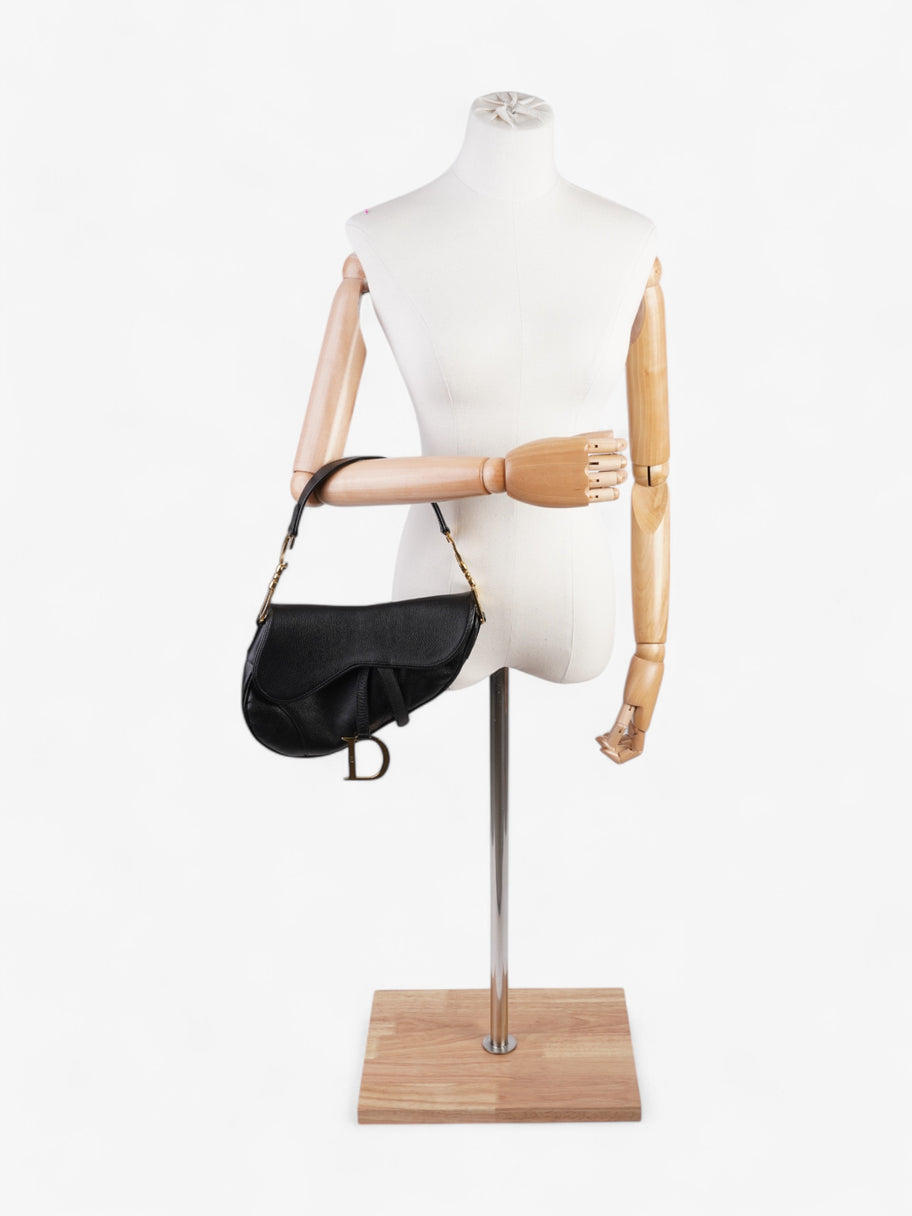 Christian Dior Saddle Bag Black Calfskin Leather Image 2