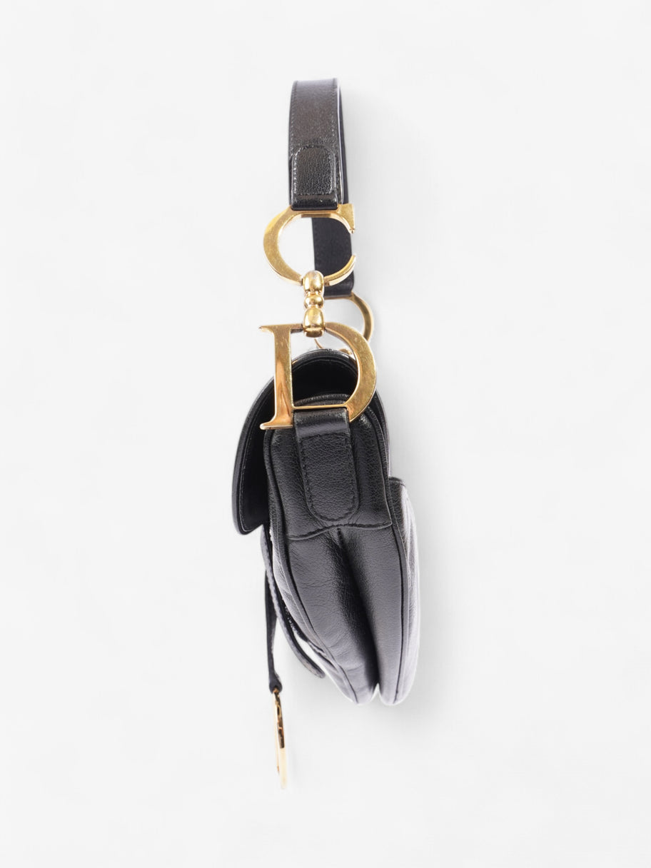 Christian Dior Saddle Bag Black Calfskin Leather Image 3