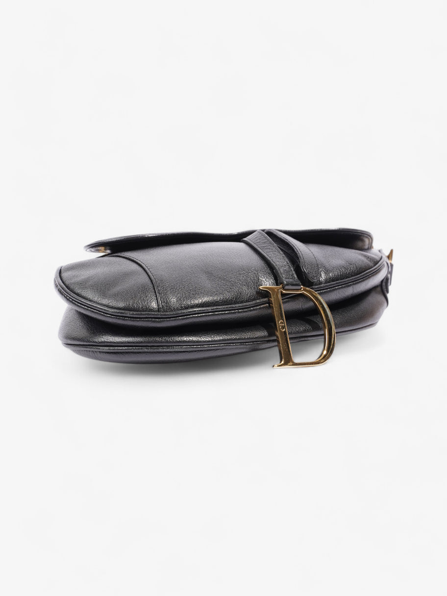 Christian Dior Saddle Bag Black Calfskin Leather Image 6