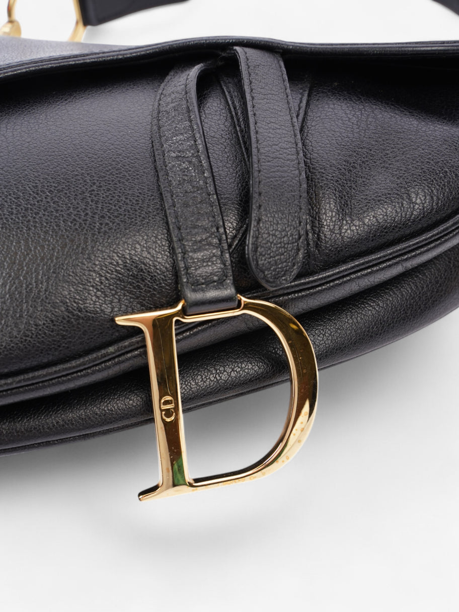 Christian Dior Saddle Bag Black Calfskin Leather Image 7