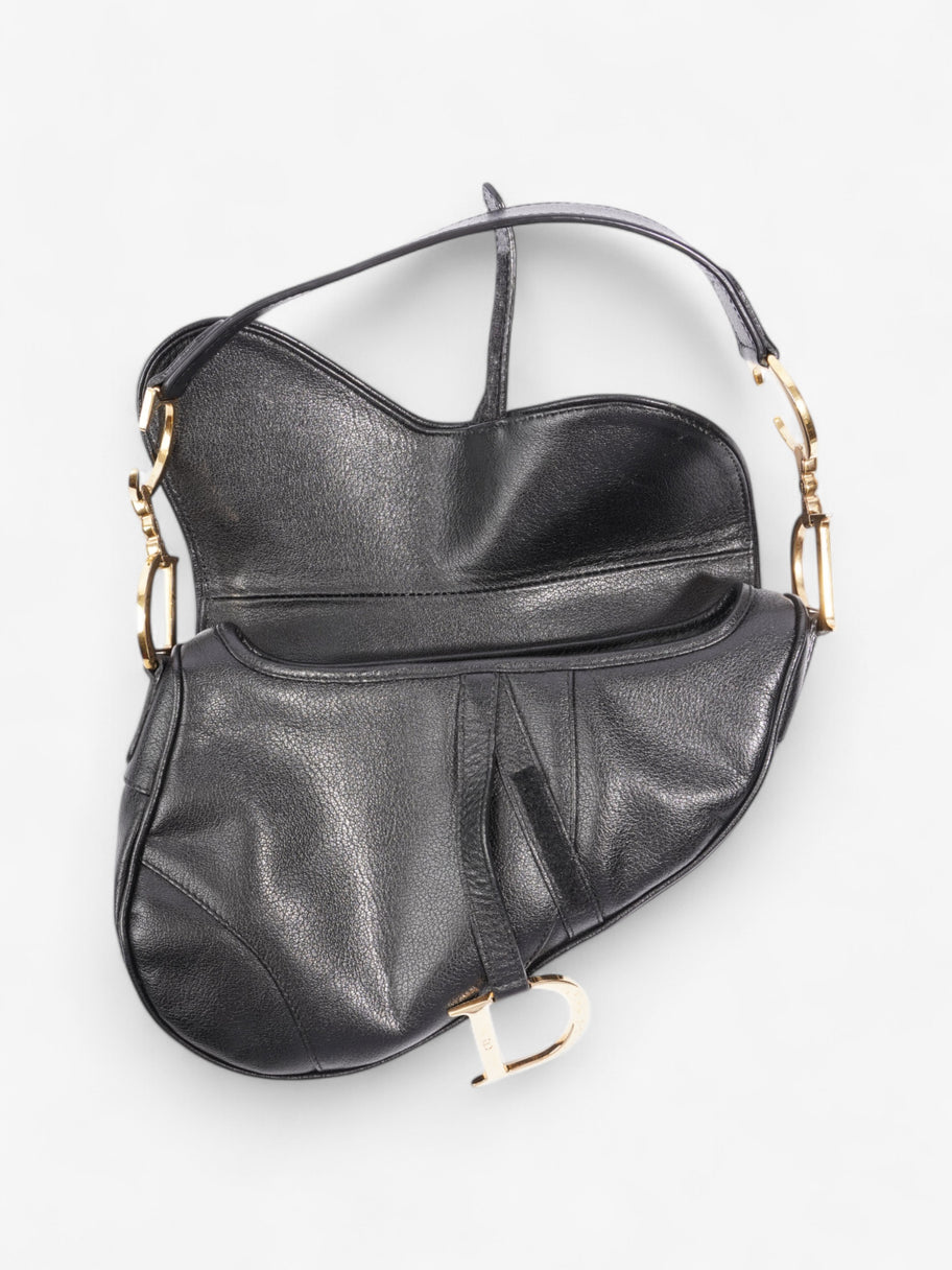 Christian Dior Saddle Bag Black Calfskin Leather Image 8