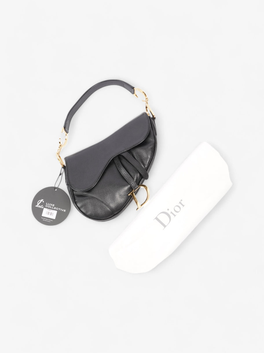 Christian Dior Saddle Bag Black Calfskin Leather Image 10