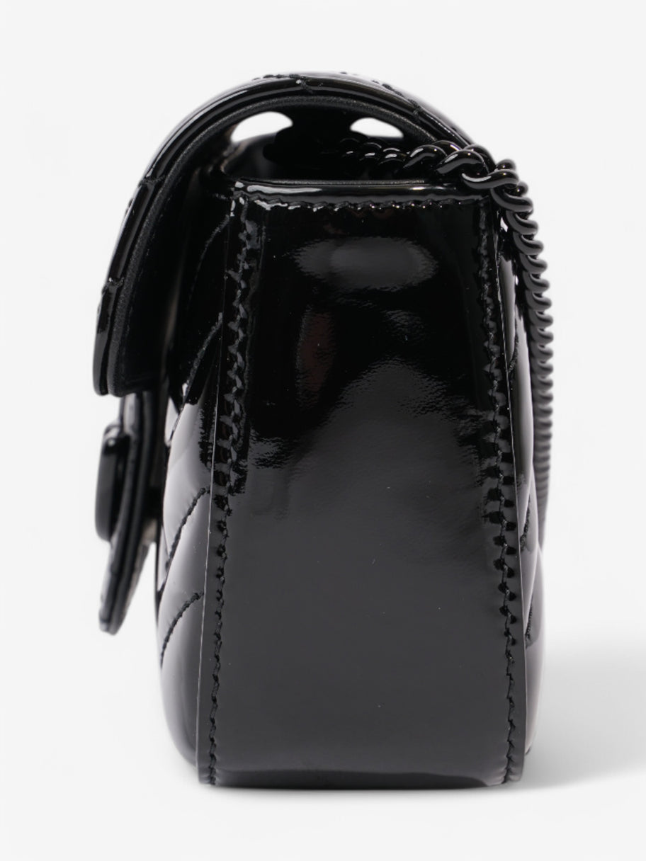 Gucci GG Marmont Black Patent Leather Super Mini Image 3
