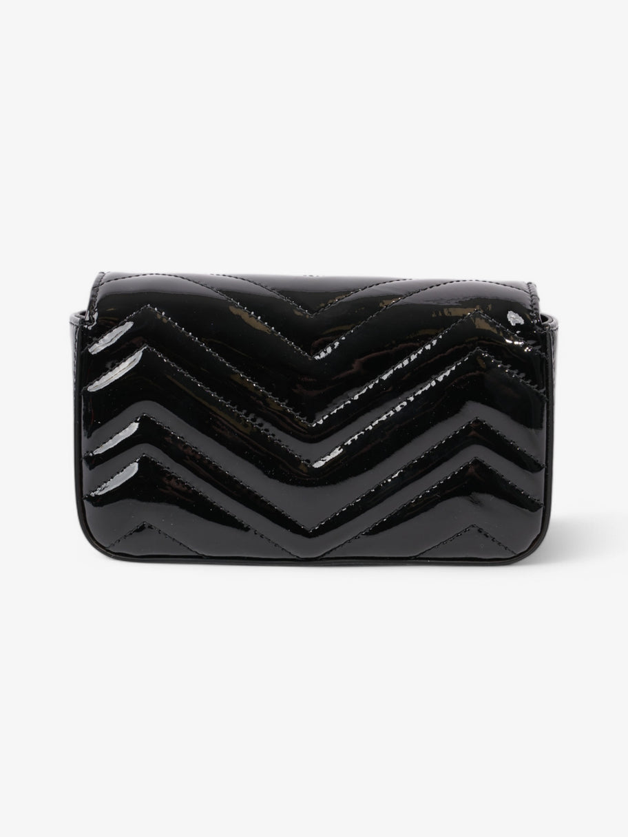 Gucci GG Marmont Black Patent Leather Super Mini Image 4