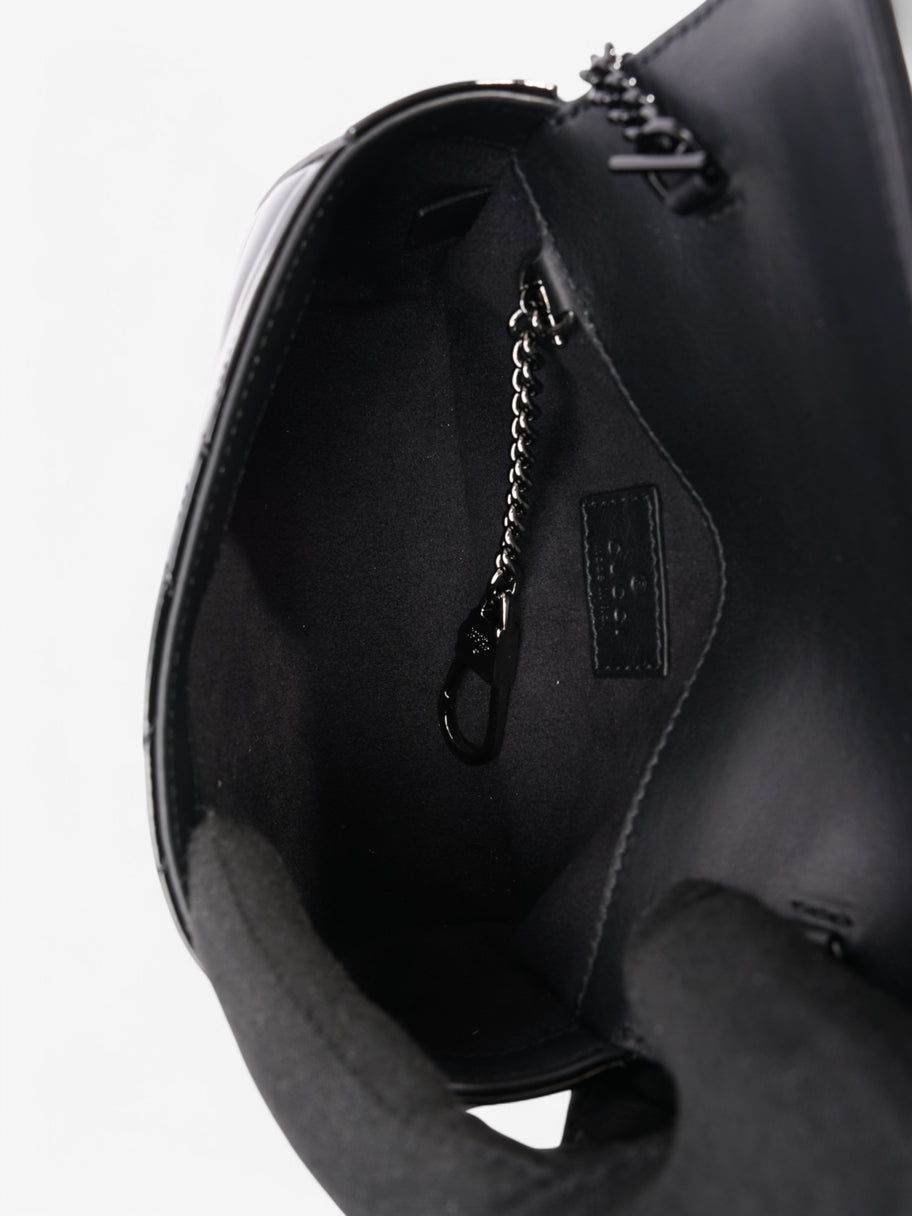 Gucci GG Marmont Black Patent Leather Super Mini Image 9