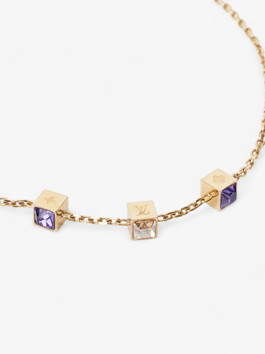 Louis Vuitton LV Collier Gamble Necklace Gold / Purple / White Base Metal Image 2