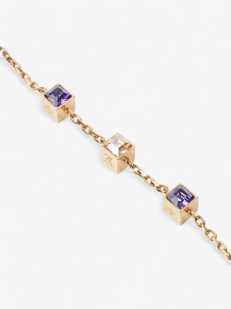 Louis Vuitton LV Collier Gamble Necklace Gold / Purple / White Base Metal Image 4