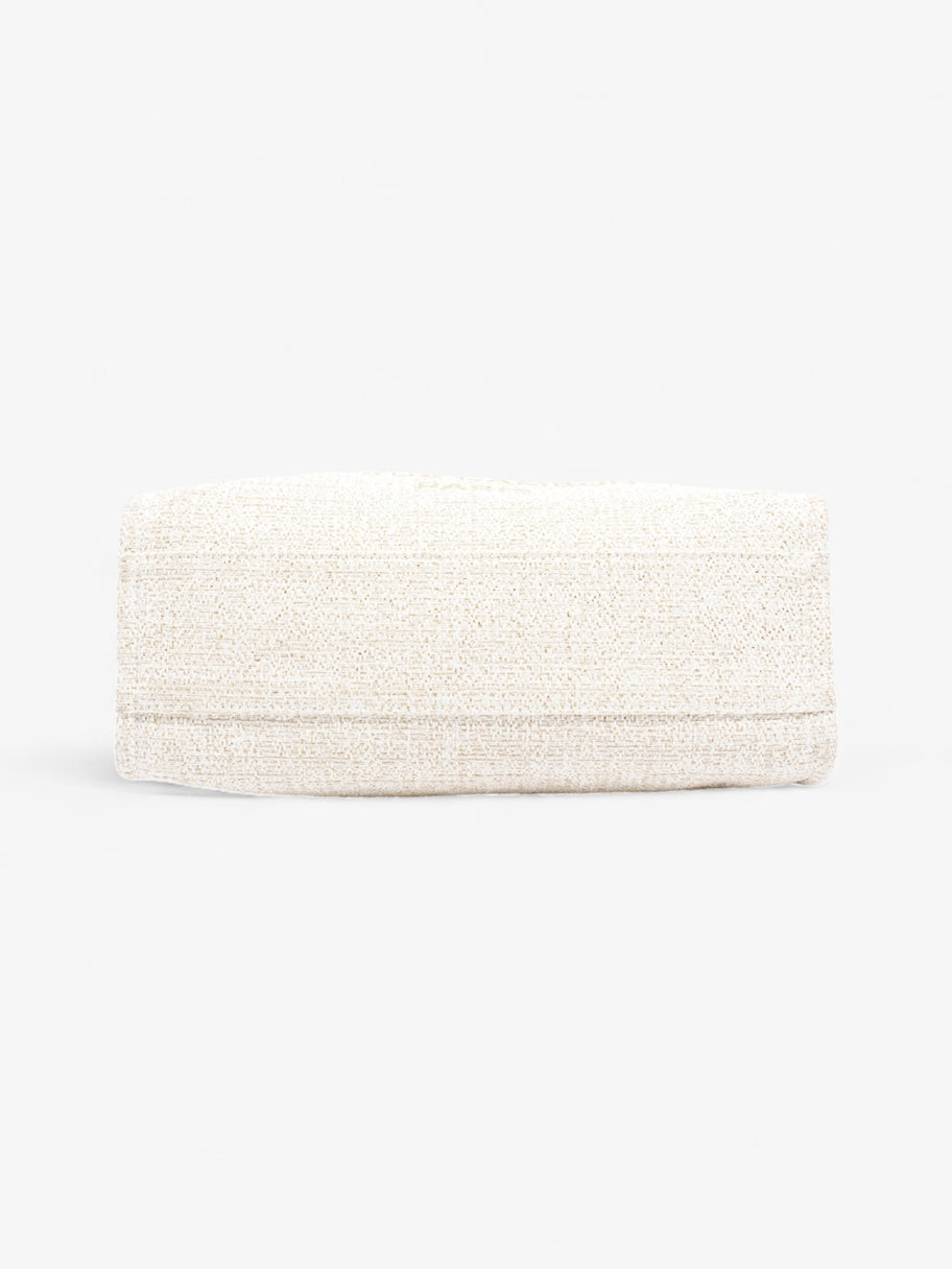 Chanel Deauville Tote Ivory Canvas Small Image 6