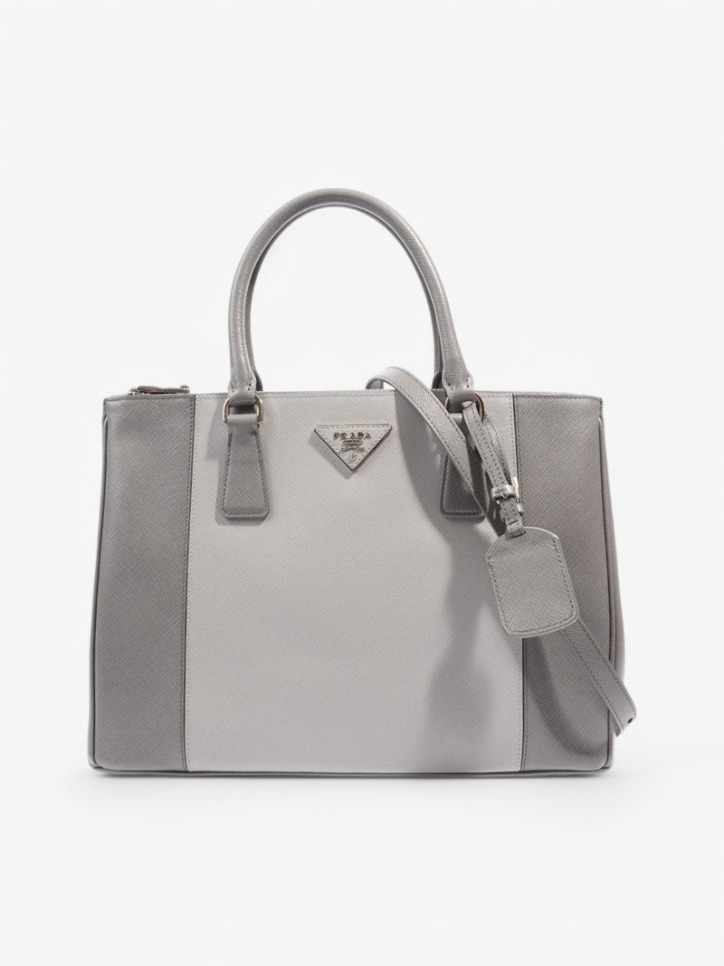  Prada Galleria Grey Saffiano Leather 32x24x13.6