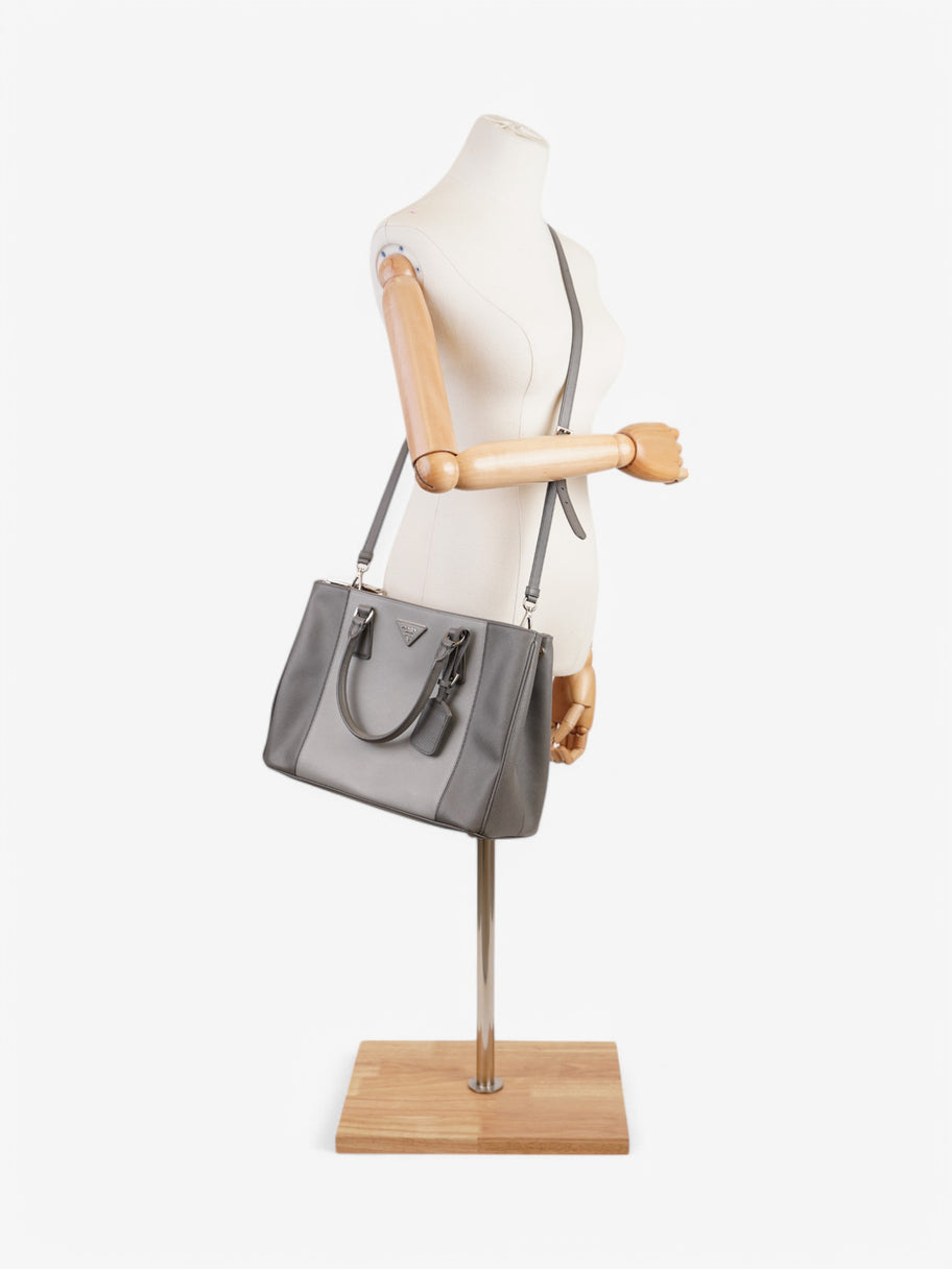Prada Galleria Grey Saffiano Leather 32x24x13.6 Image 2