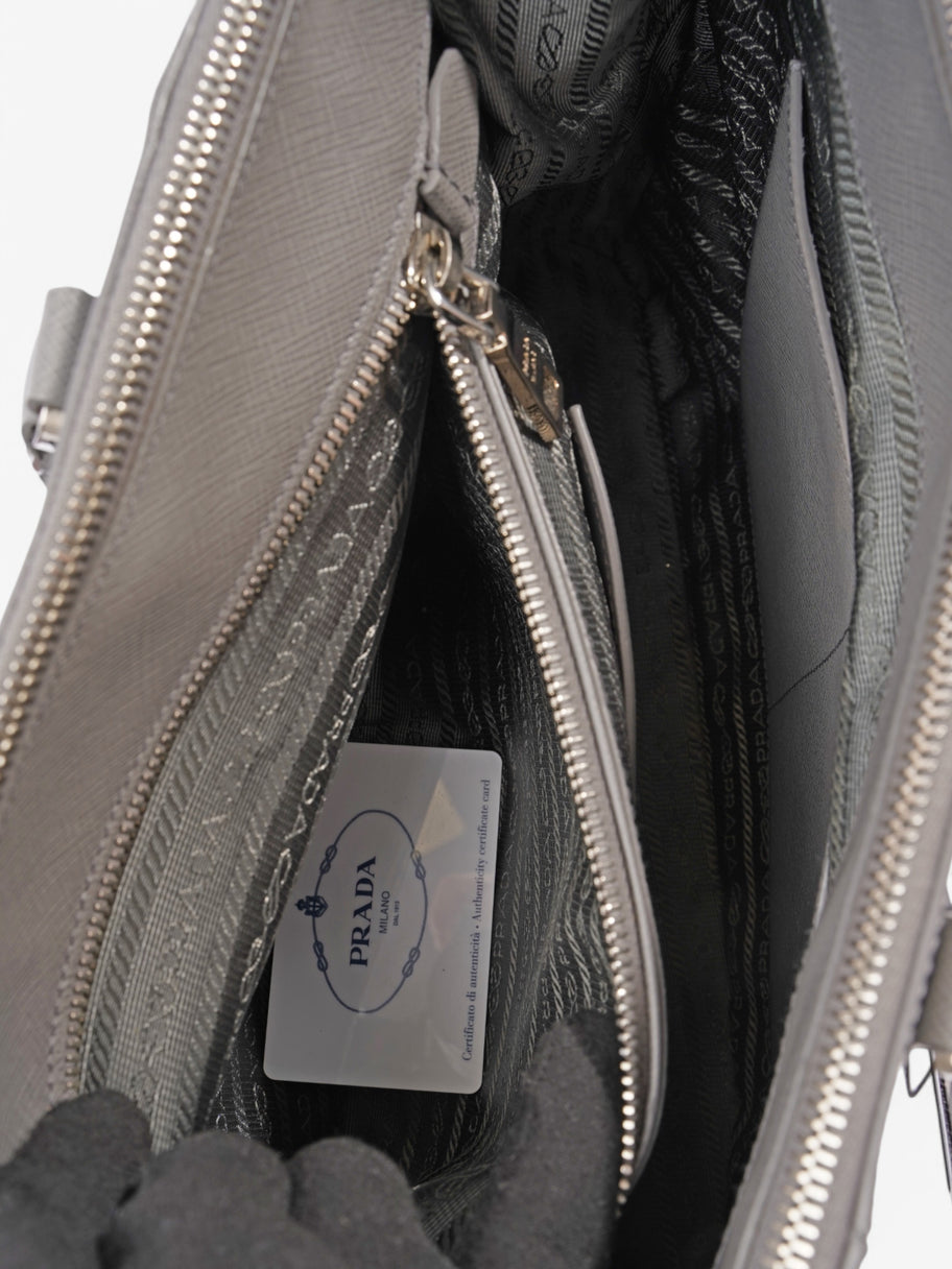 Prada Galleria Grey Saffiano Leather 32x24x13.6 Image 8