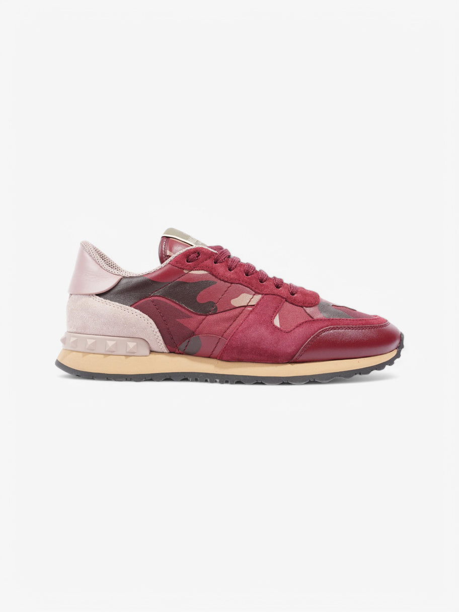 Valentino Rockrunner Sneakers Maroon  / Black / Beige Suede EU 37 UK 4 Image 1