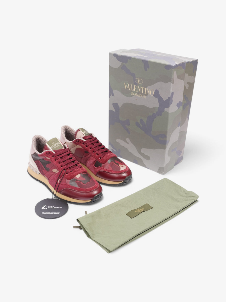 Valentino Rockrunner Sneakers Maroon  / Black / Beige Suede EU 37 UK 4 Image 10