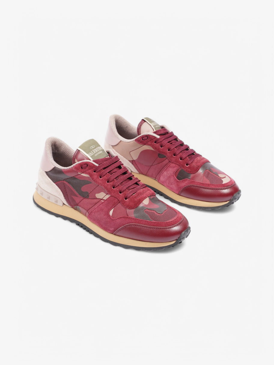 Valentino Rockrunner Sneakers Maroon  / Black / Beige Suede EU 37 UK 4 Image 2