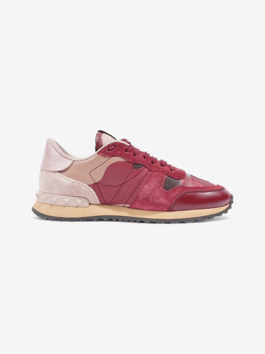 Valentino Rockrunner Sneakers Maroon  / Black / Beige Suede EU 37 UK 4 Image 4
