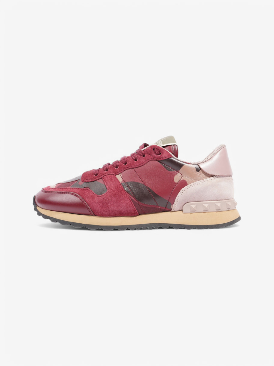 Valentino Rockrunner Sneakers Maroon  / Black / Beige Suede EU 37 UK 4 Image 5