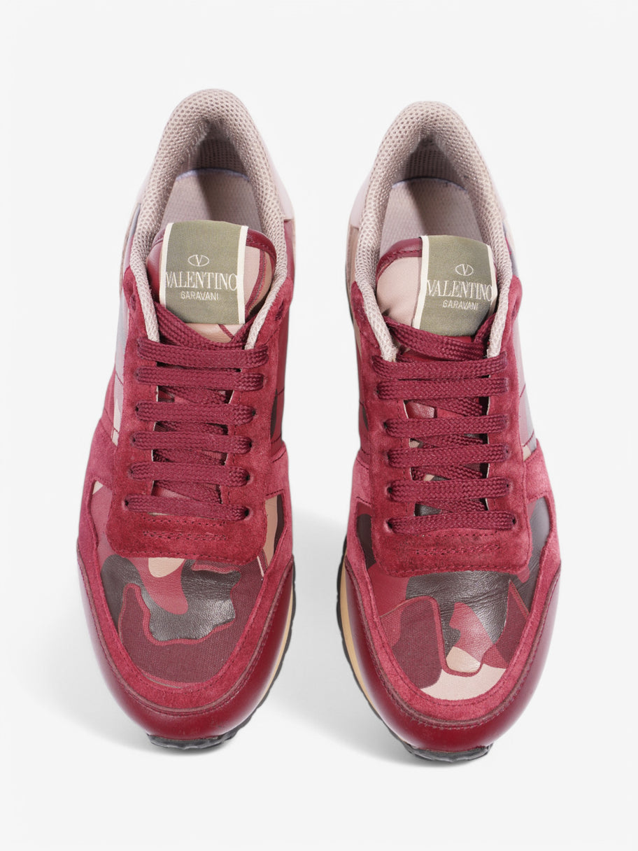 Valentino Rockrunner Sneakers Maroon  / Black / Beige Suede EU 37 UK 4 Image 8