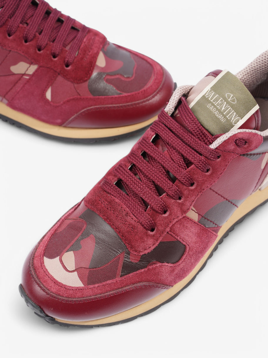 Valentino Rockrunner Sneakers Maroon  / Black / Beige Suede EU 37 UK 4 Image 9