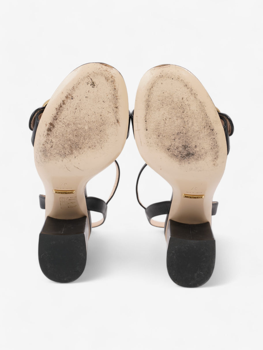 Gucci GG Marmont Sandals 70 Black Leather EU 37 UK 4 Image 7
