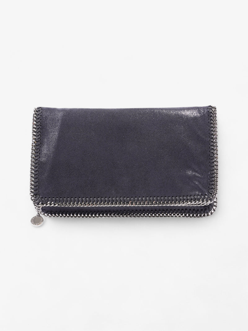  Stella McCartney Falabella Clutch Lapis Navy Faux Suede