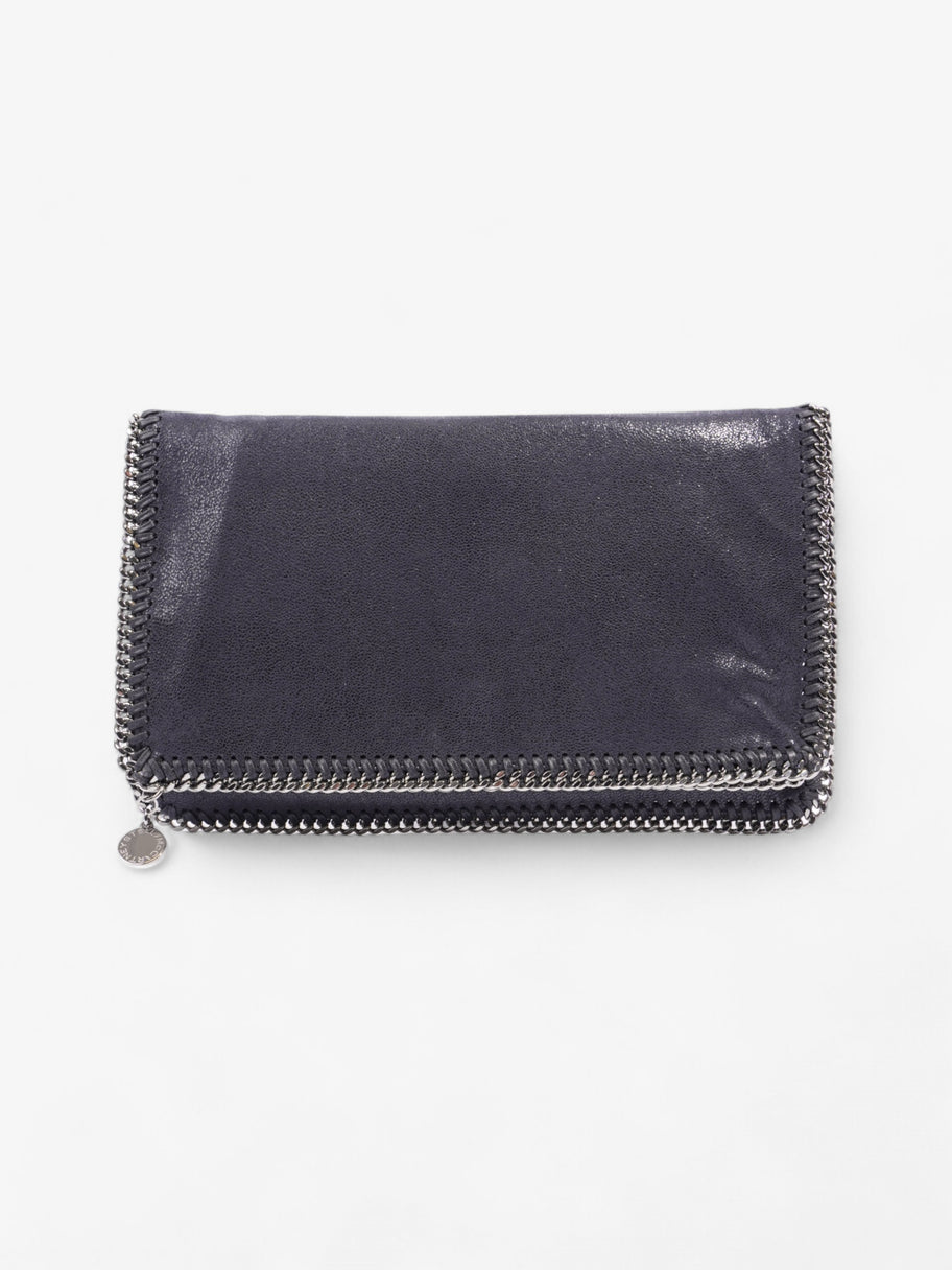Stella McCartney Falabella Clutch Lapis Navy Faux Suede Image 1