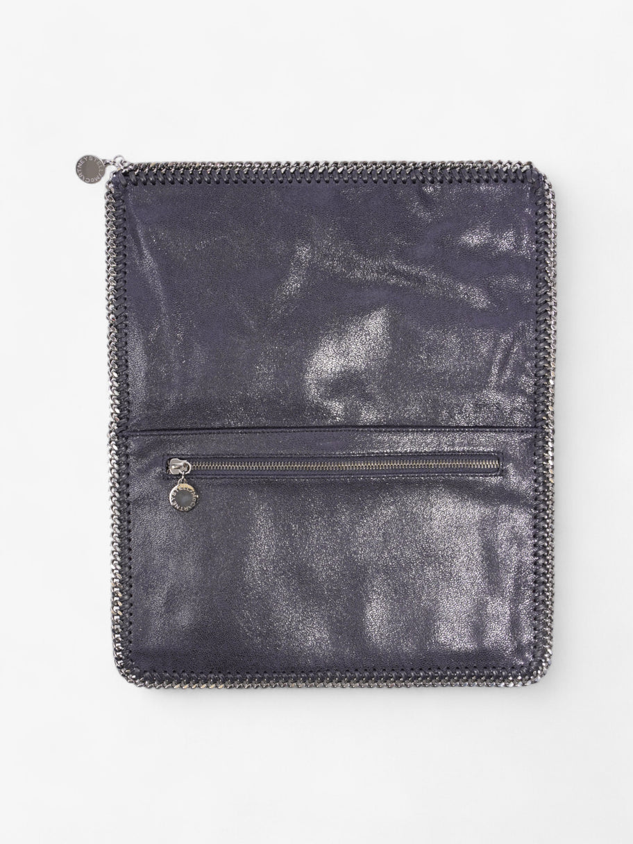 Stella McCartney Falabella Clutch Lapis Navy Faux Suede Image 6