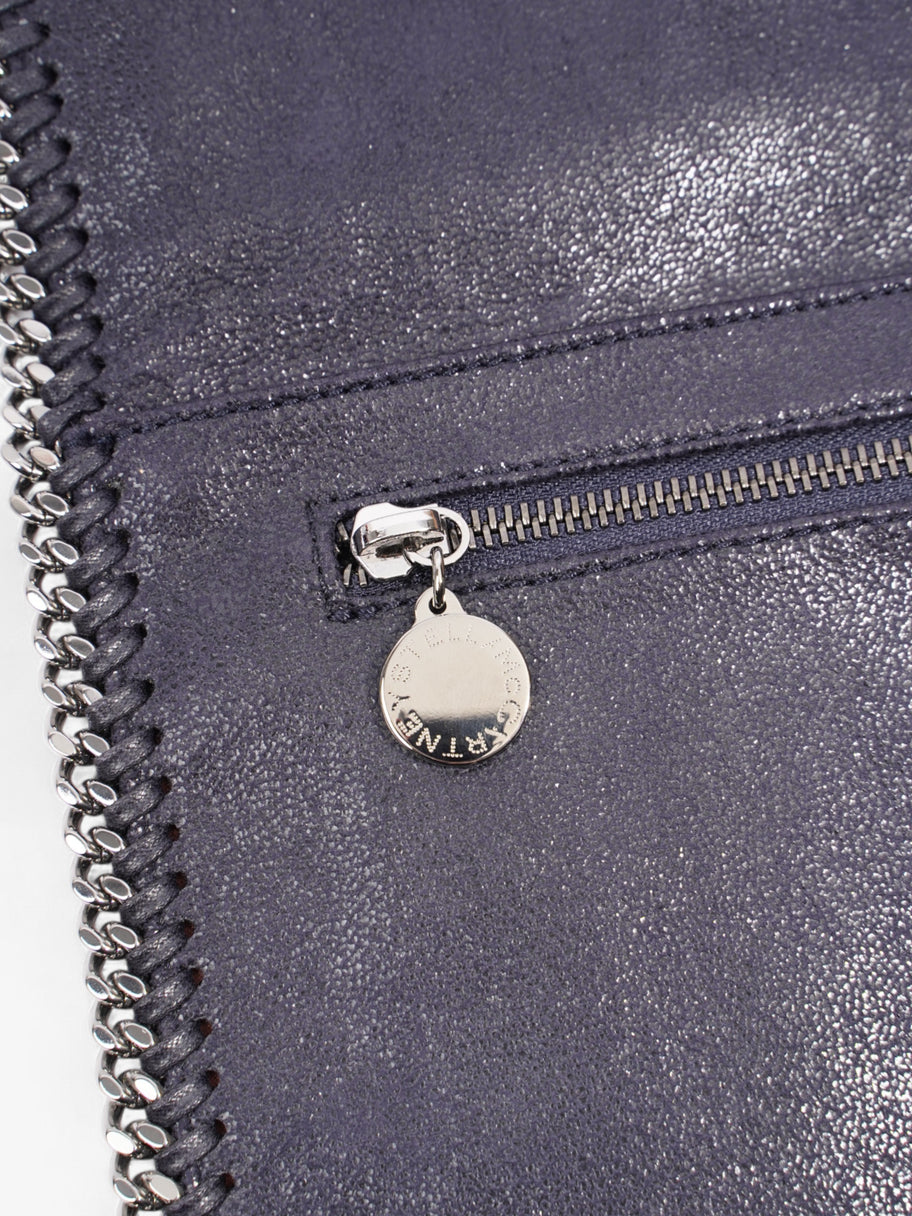 Stella McCartney Falabella Clutch Lapis Navy Faux Suede Image 7