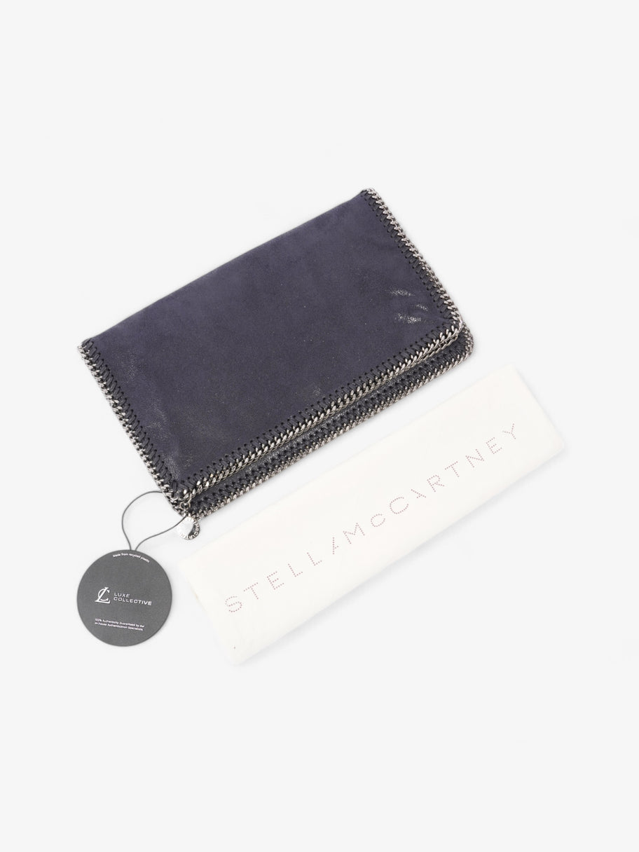 Stella McCartney Falabella Clutch Lapis Navy Faux Suede Image 9