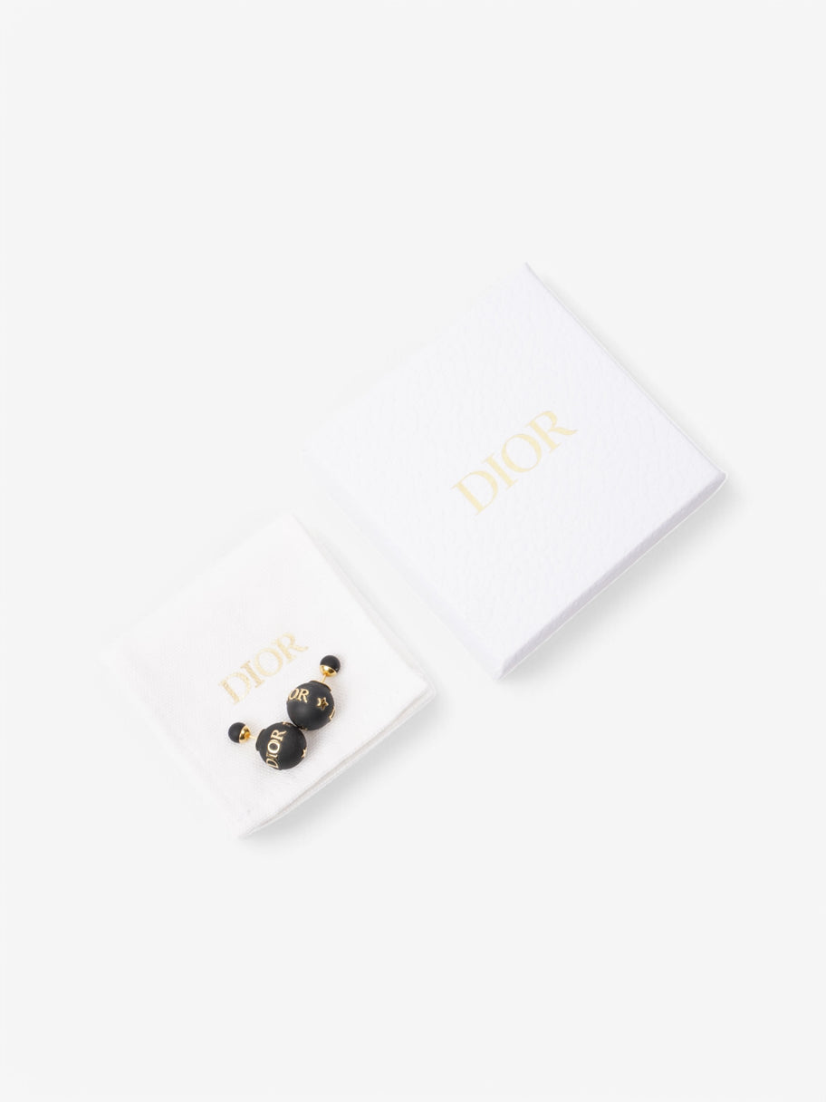 Christian Dior Tribal Earrings Black / Gold Base Metal Image 5