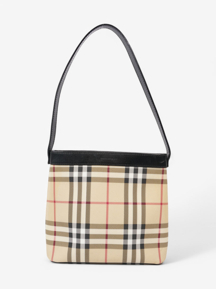 Burberry Check Tote House Check / Black Canvas Image 1