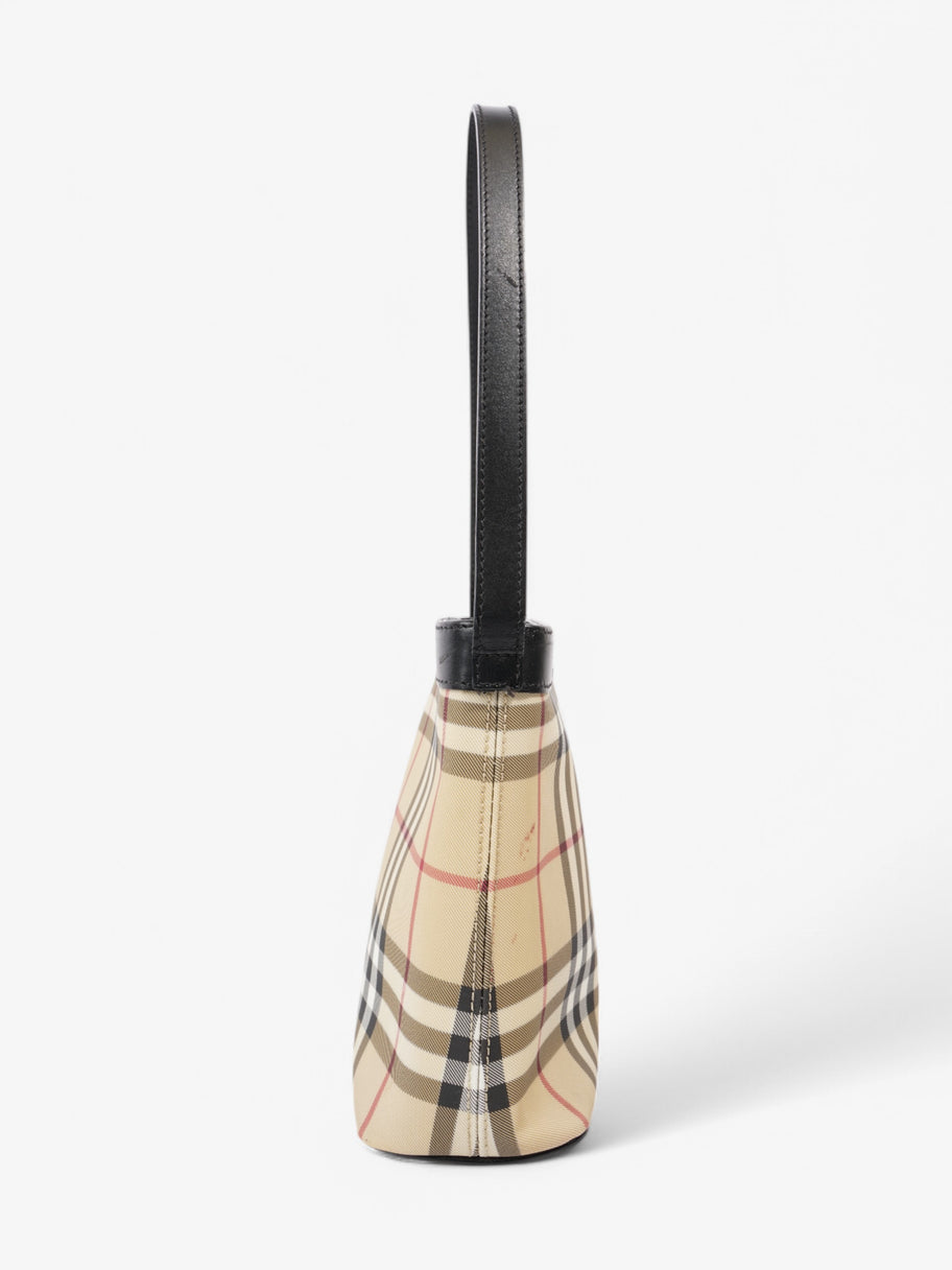 Burberry Check Tote House Check / Black Canvas Image 4
