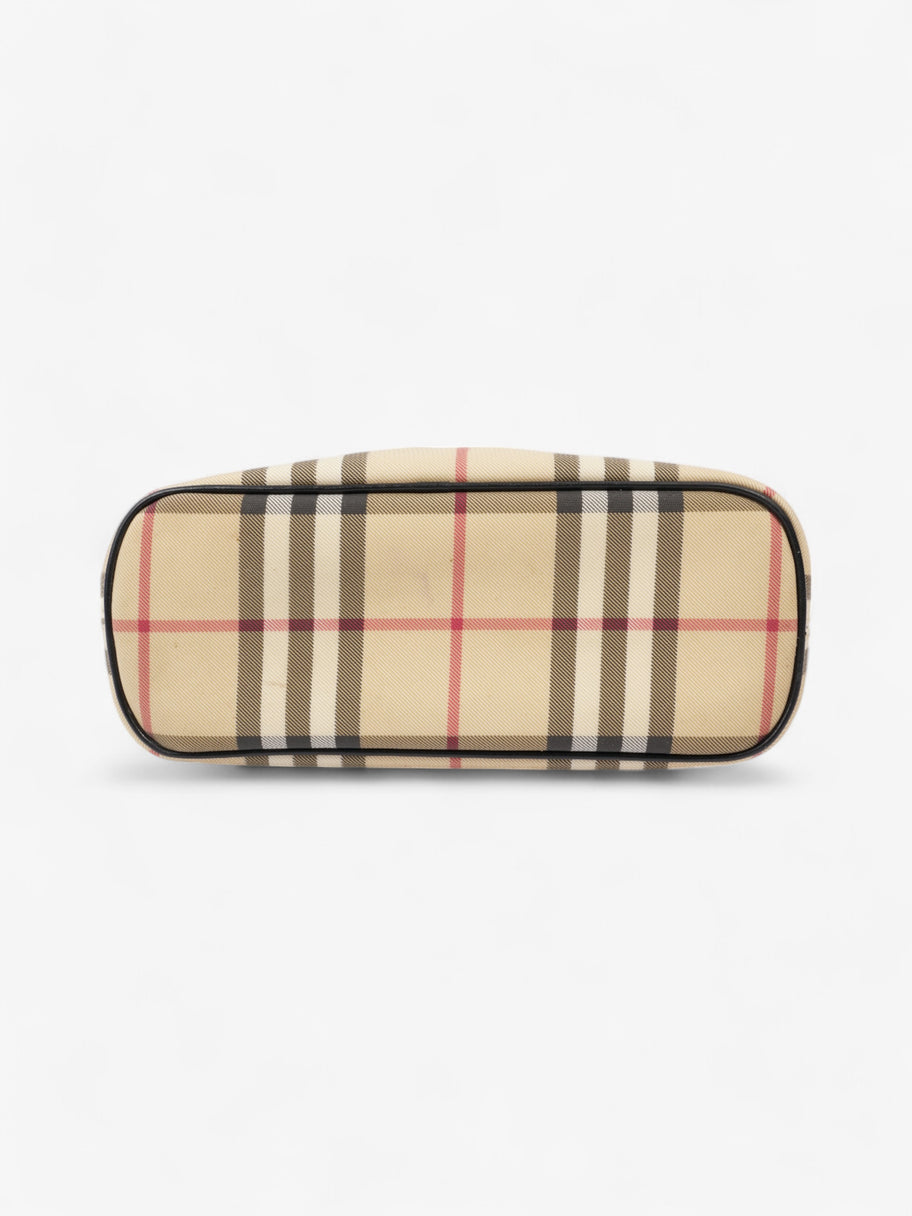 Burberry Check Tote House Check / Black Canvas Image 5