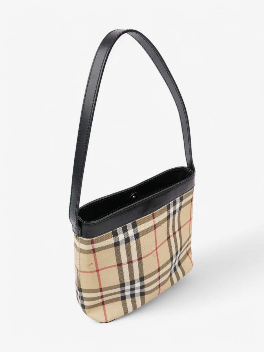 Burberry Check Tote House Check / Black Canvas Image 7
