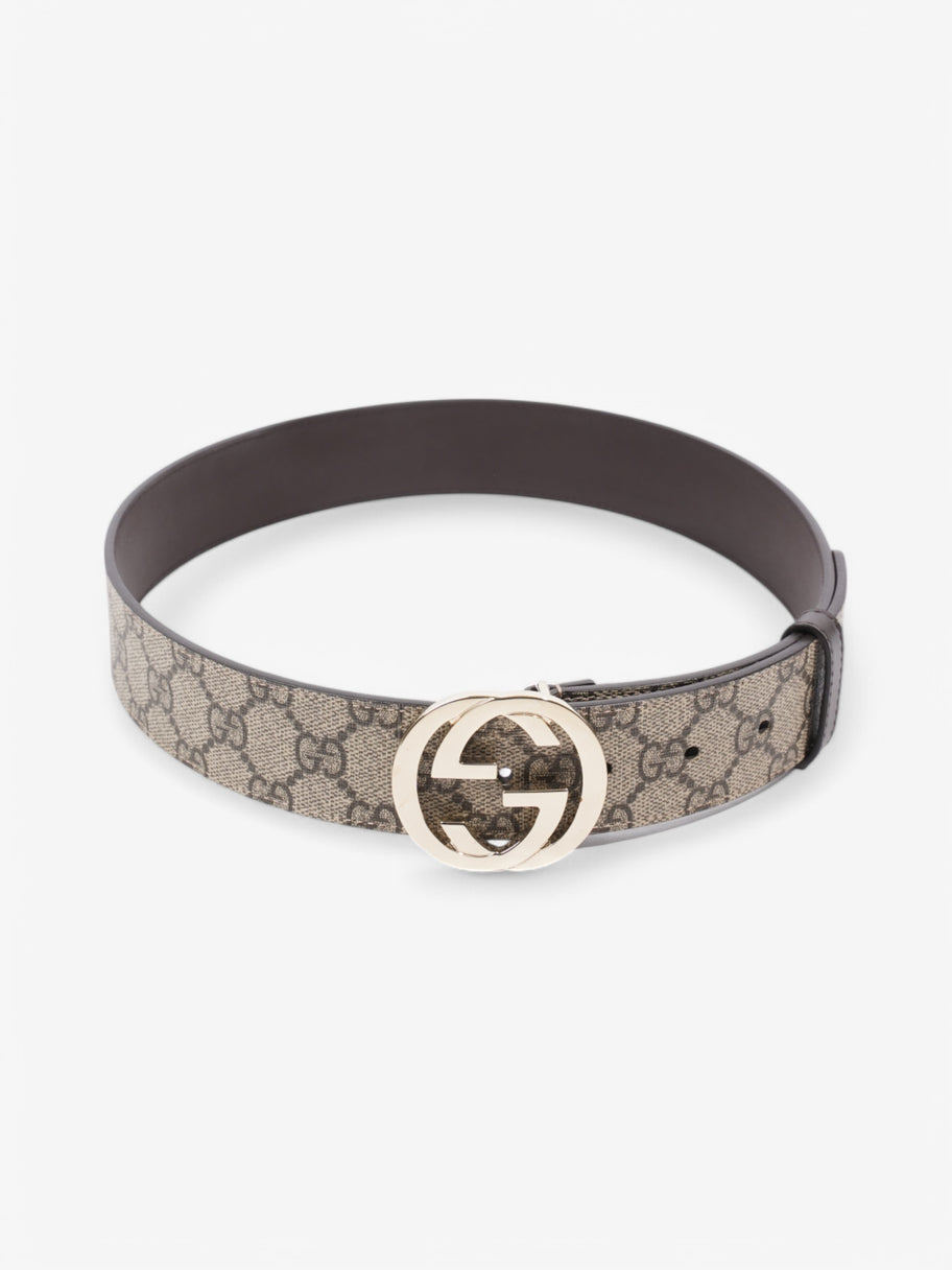 Gucci Interlocking G Belt Supreme / Brown Coated Canvas 75