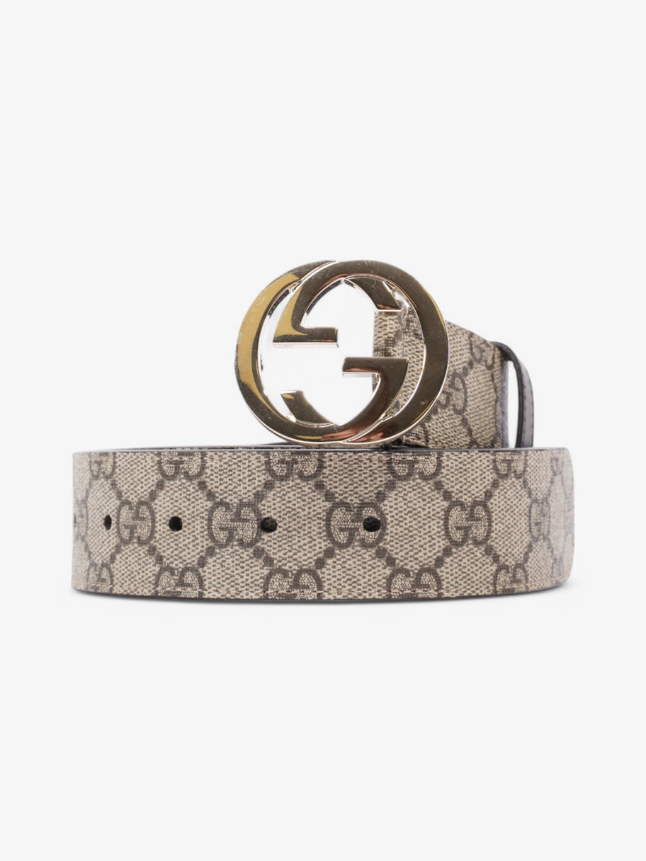 Gucci Interlocking G Belt Supreme / Brown Coated Canvas 75