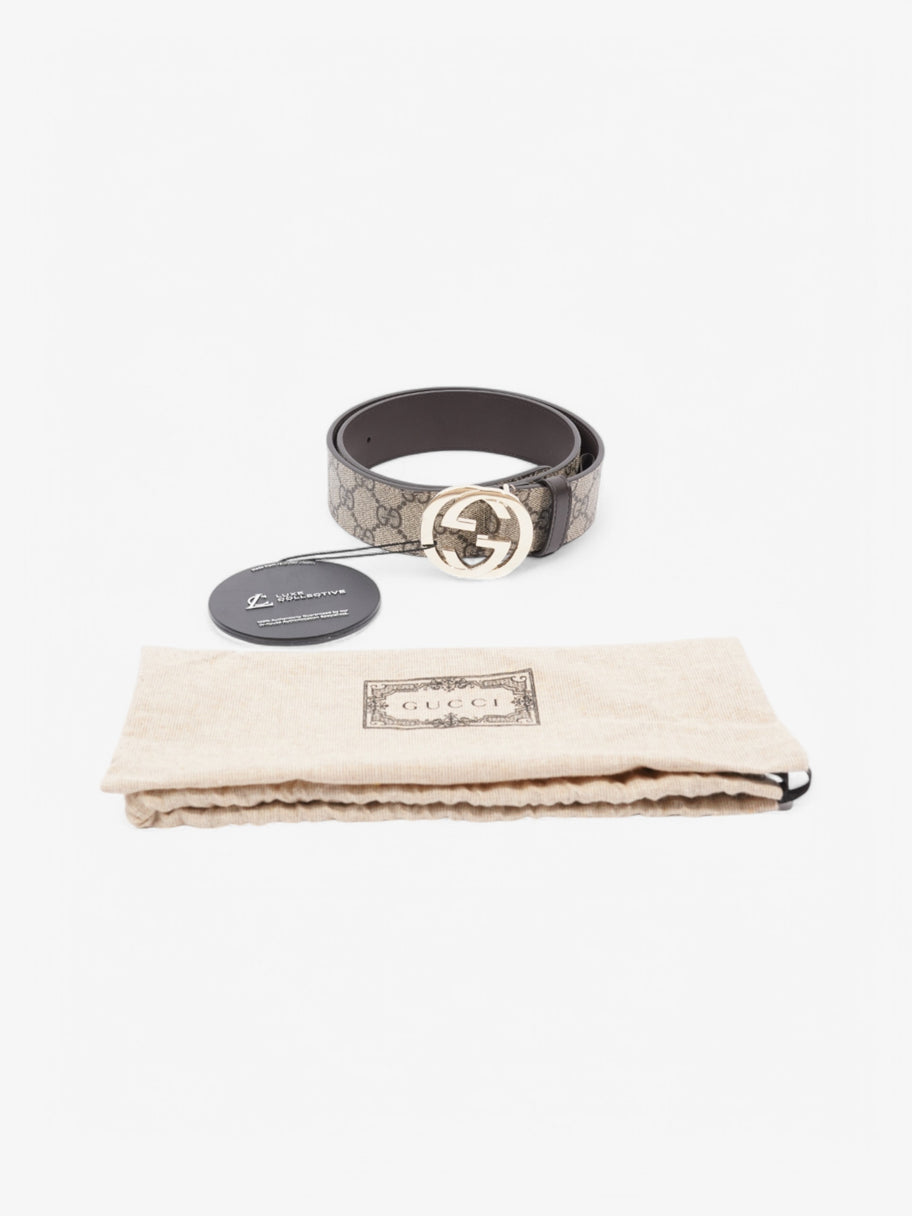 Gucci Interlocking G Belt Supreme / Brown Coated Canvas 75