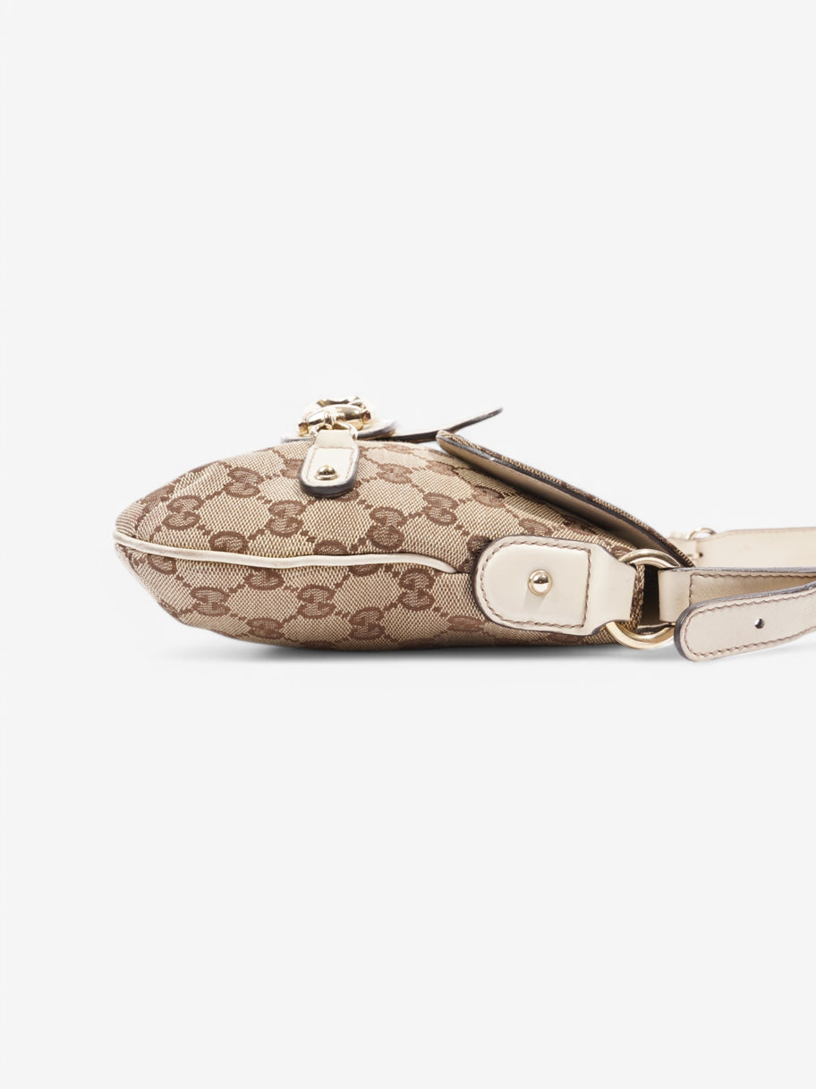 Gucci GG Horsebit Beige  / Brown Canvas Image 3