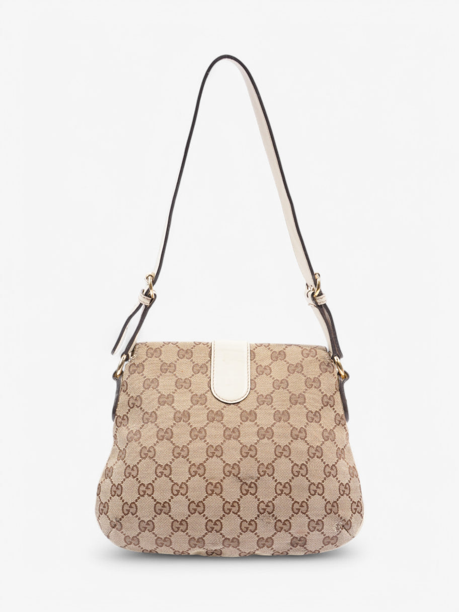Gucci GG Horsebit Beige  / Brown Canvas Image 4