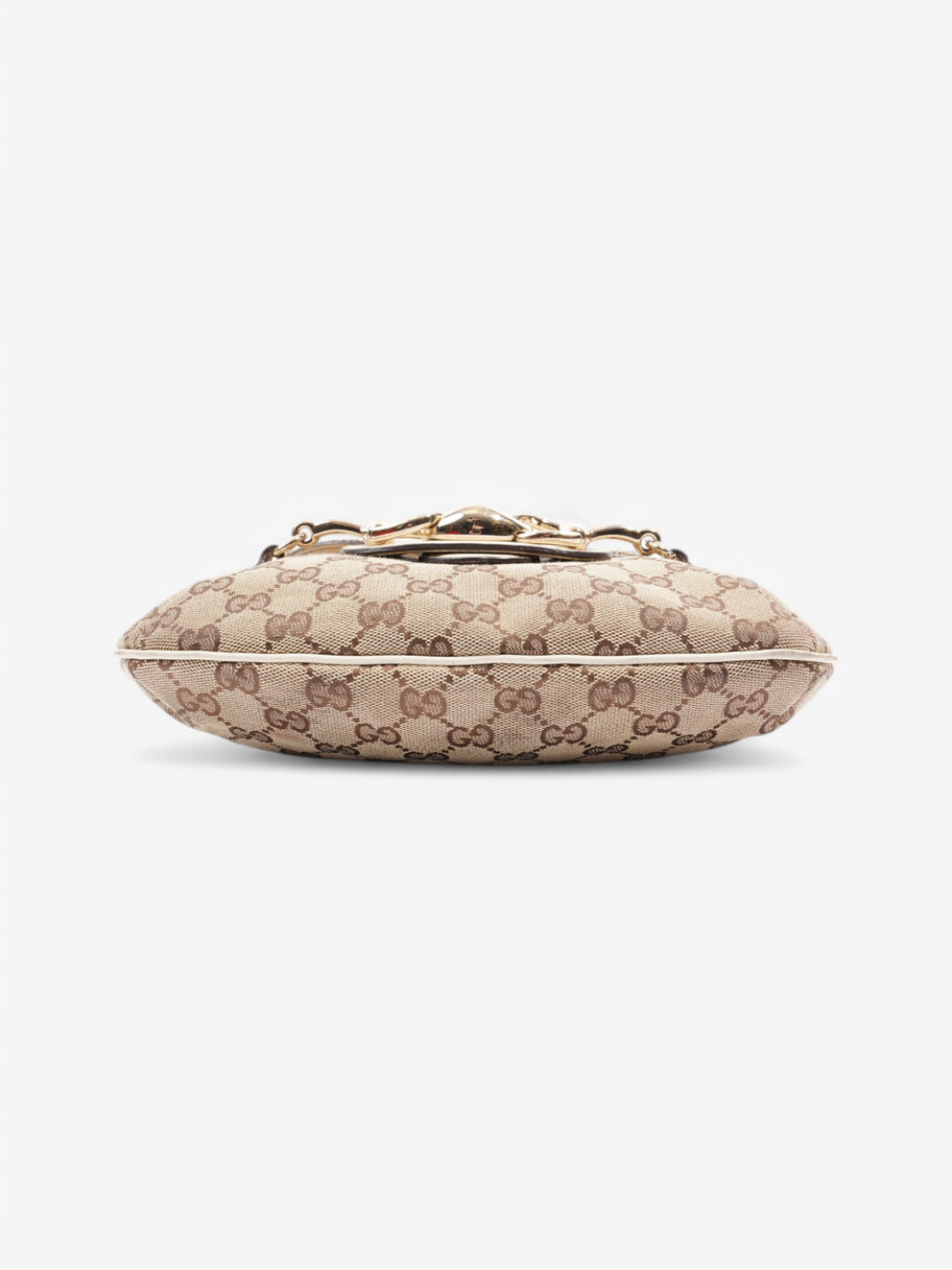 Gucci GG Horsebit Beige  / Brown Canvas Image 6