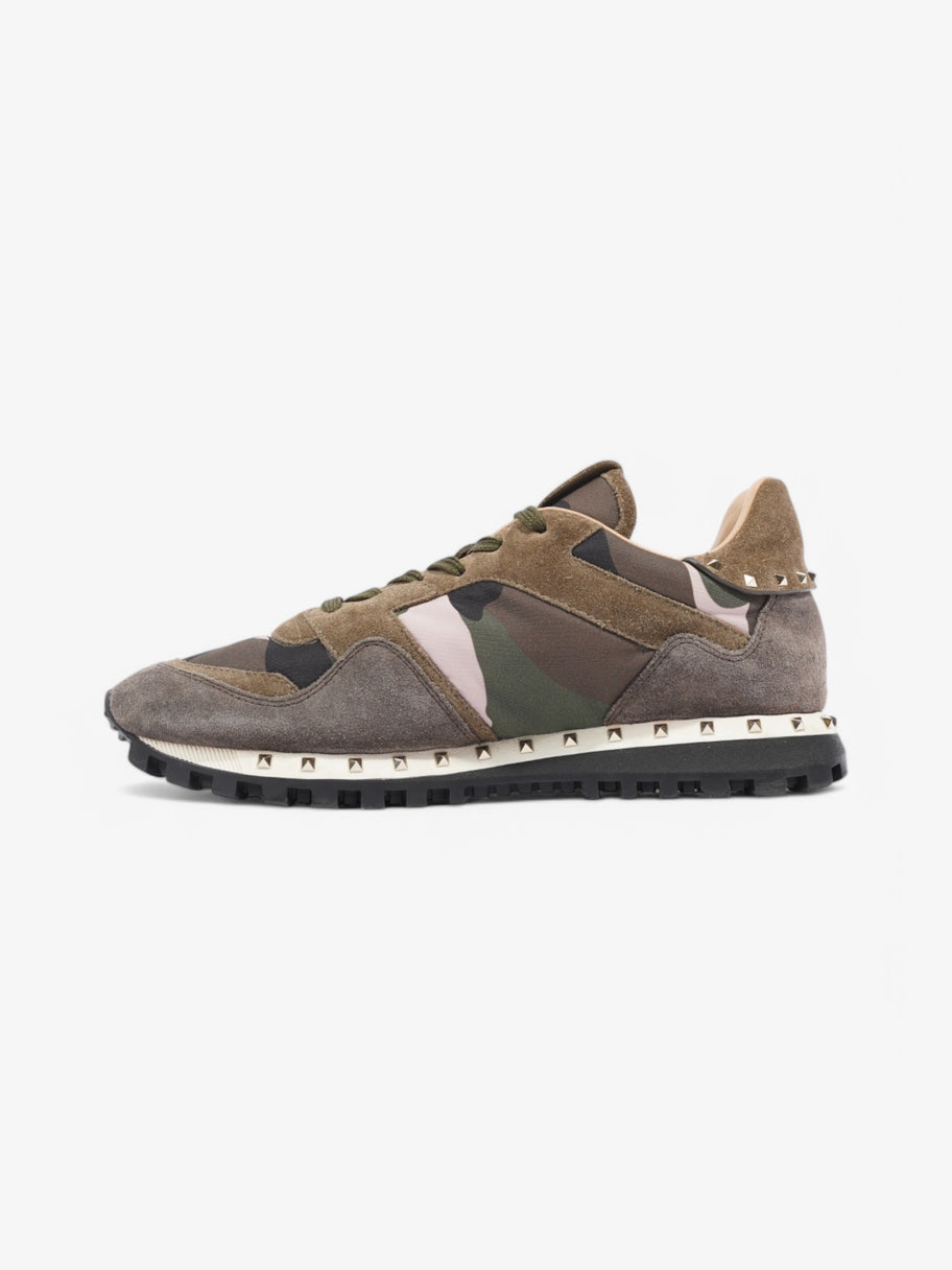 Valentino Rockstud Sneakers Khaki / Black / Pink Suede EU 41 UK 8 Image 3