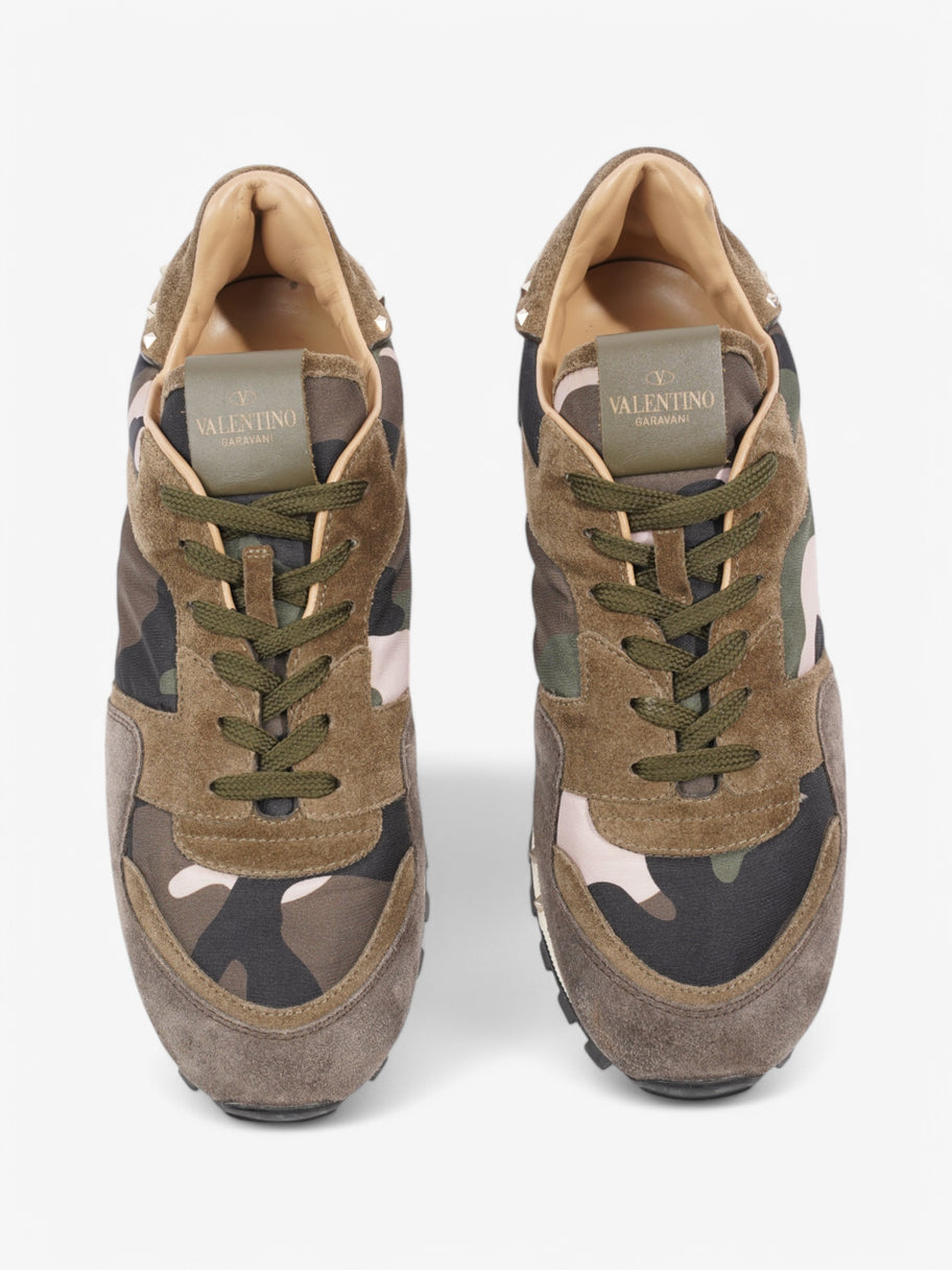 Valentino Rockstud Sneakers Khaki / Black / Pink Suede EU 41 UK 8 Image 8