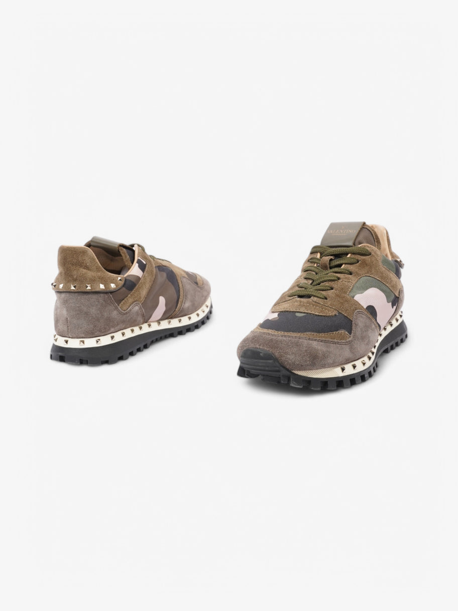 Valentino Rockstud Sneakers Khaki / Black / Pink Suede EU 41 UK 8 Image 9