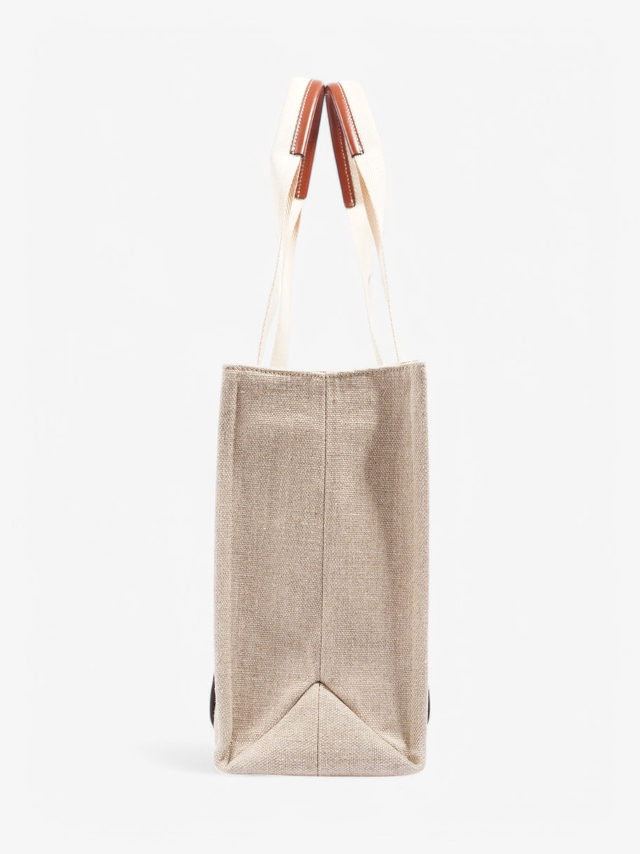 Chloe Woody Tote Beige  / Brown Canvas Medium Image 5