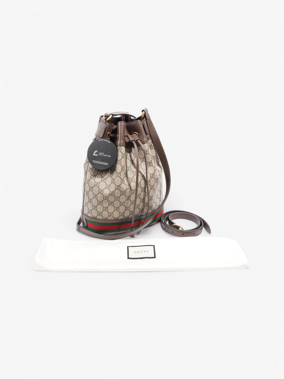 Gucci Ophidia GG Bucket Bag Beige  / Brown / Green Coated Canvas Image 10