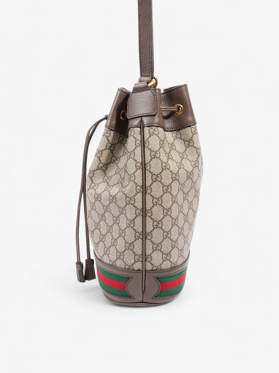Gucci Ophidia GG Bucket Bag Beige  / Brown / Green Coated Canvas Image 3