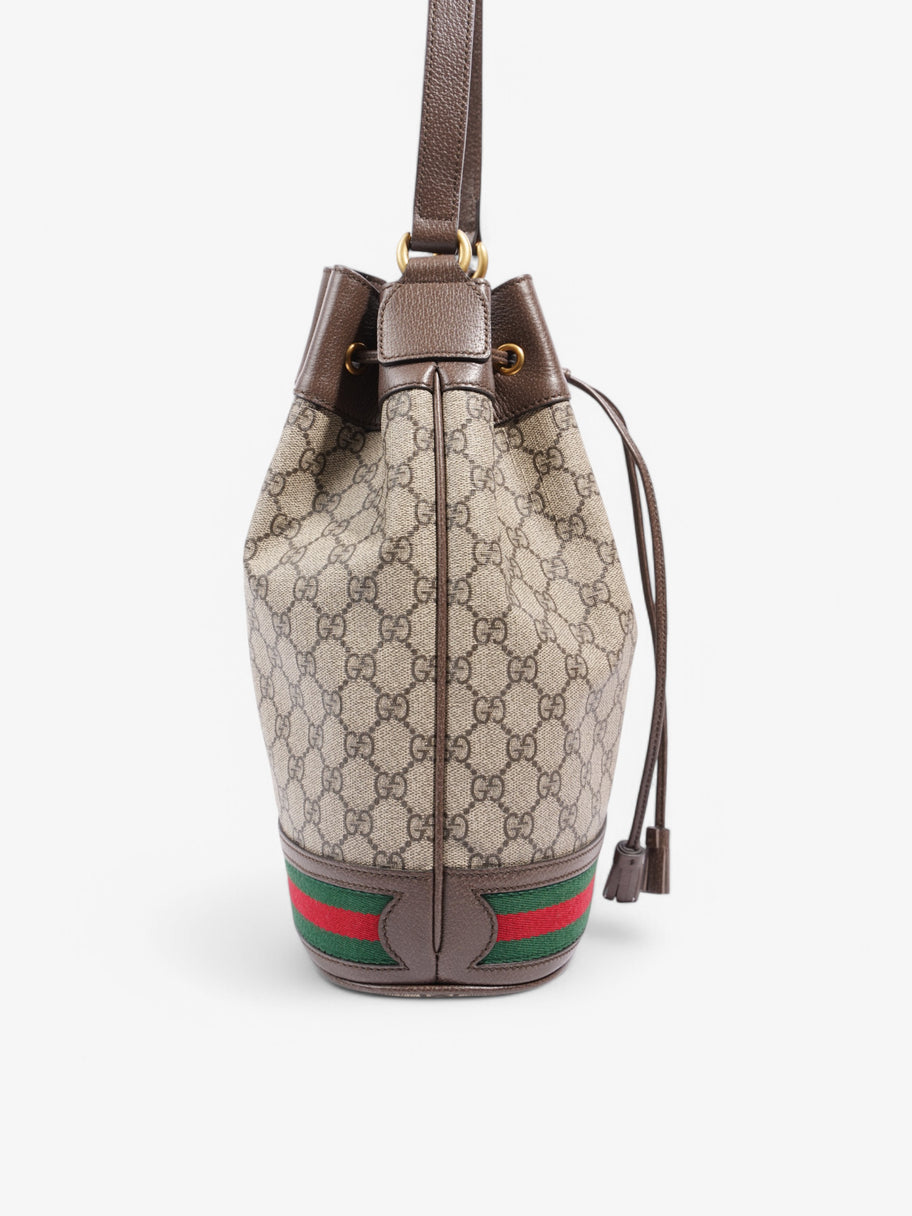 Gucci Ophidia GG Bucket Bag Beige  / Brown / Green Coated Canvas Image 5