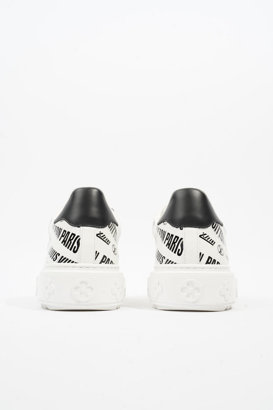Time Out Sneaker White / Black Logo All Over Leather EU 38.5 UK 5.5 Image 6