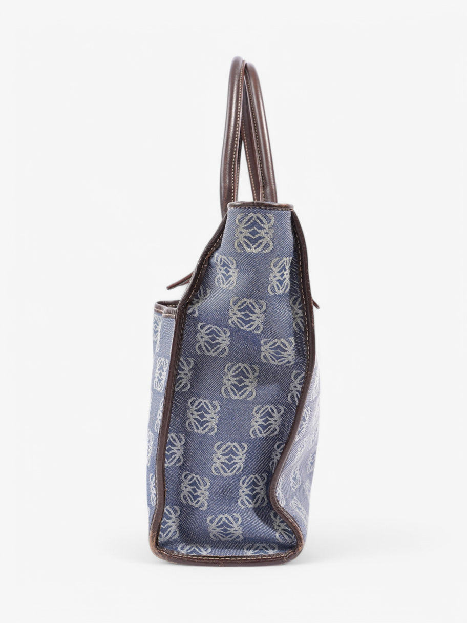 Loewe Monogram Tote Blue Denim Image 3